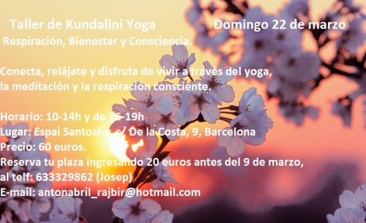 Taller Kundalini Yoga, 22 marzo Barcelona-1.