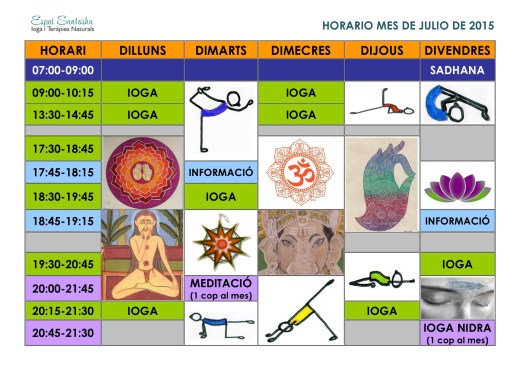 HORARIOS NUEVOS JULIO 2015